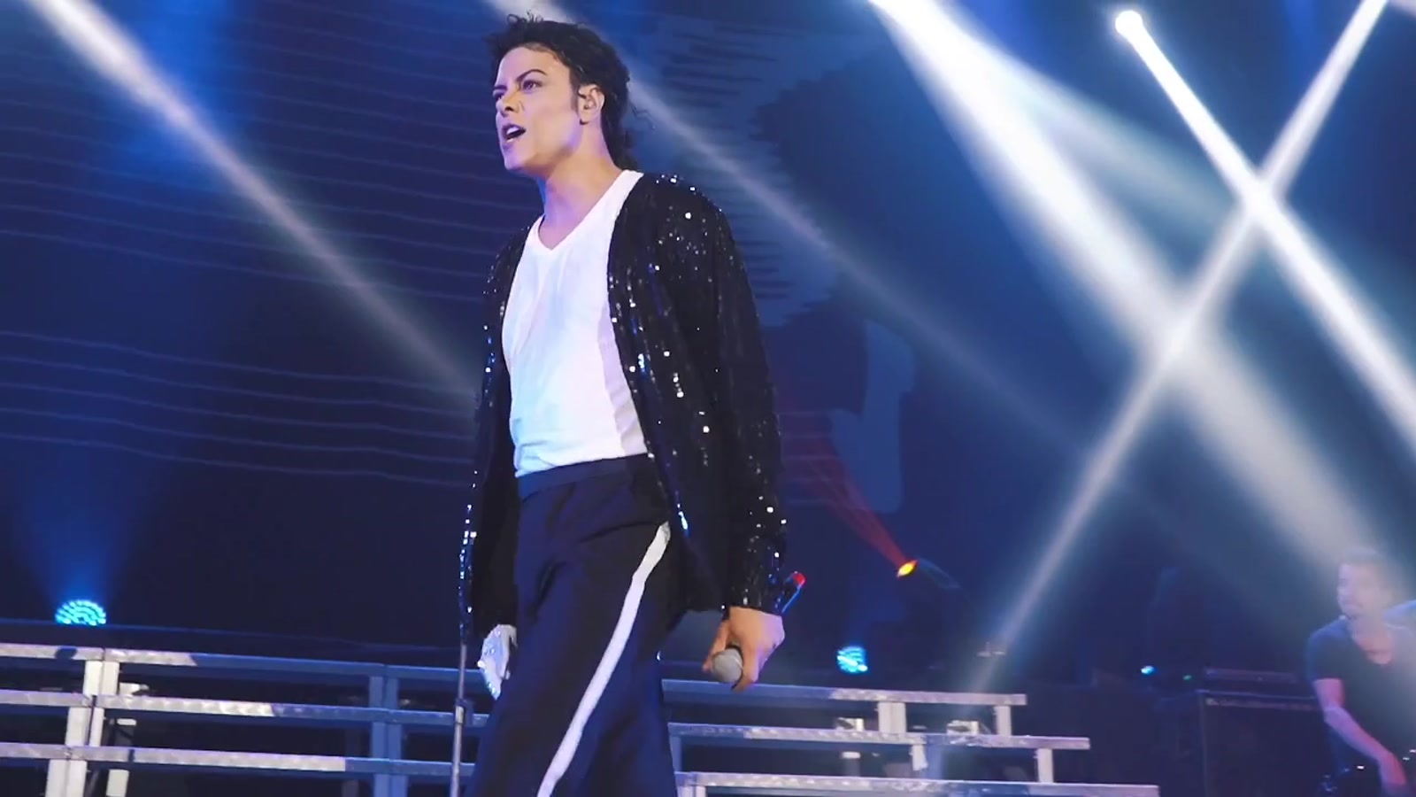 Rodrigo Teaser performing in the Michael Lives Forever tribute concert